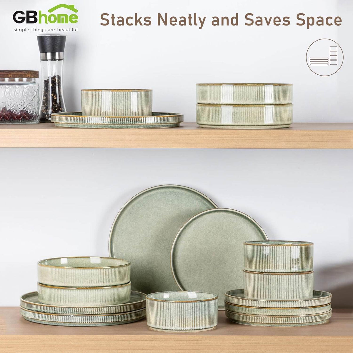 GBHOME Stoneware Dinnerware Sets--159 Series