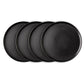 GBHOME Stoneware Dinner Plates Set of 4-Reactive Glaze Matte Black